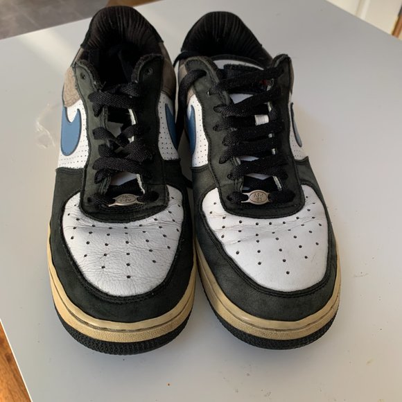 Nike Air Force 1 Low Premium Escape 2005 Size 10 Black Gray White Light Blue - Picture 2 of 6